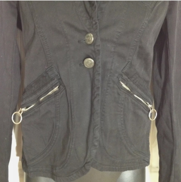 Sanctuary Anthropologie Black Jacket XXS - Picture 4 of 7